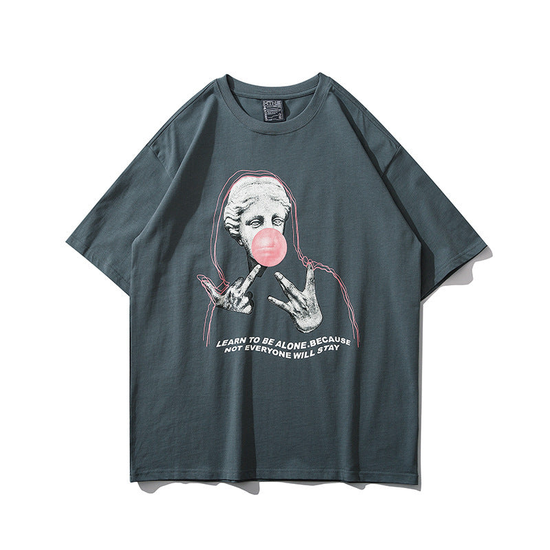 Original Hip-hop Loose Oversize Printing Couple T-shirt