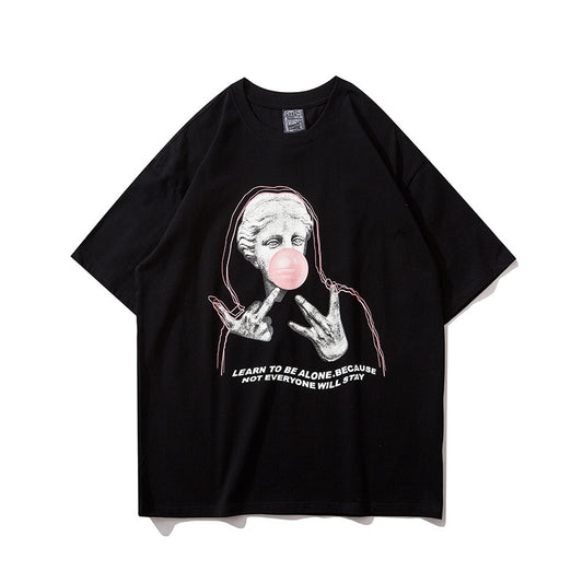 Original Hip-hop Loose Oversize Printing Couple T-shirt