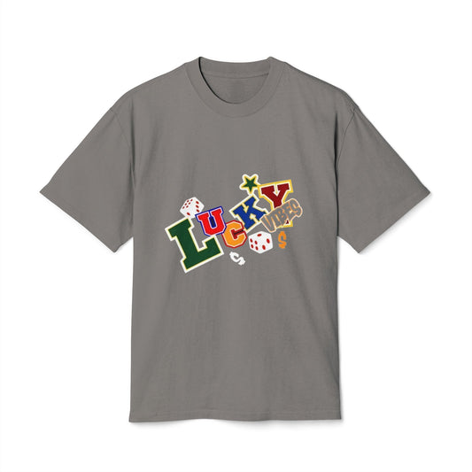 Lucky Vibes Unisex Heavy Faded Tee - Retro Style Shirt for Gamers, Good Luck Gift, Casual Wear, Party Tee, Graphic Tee